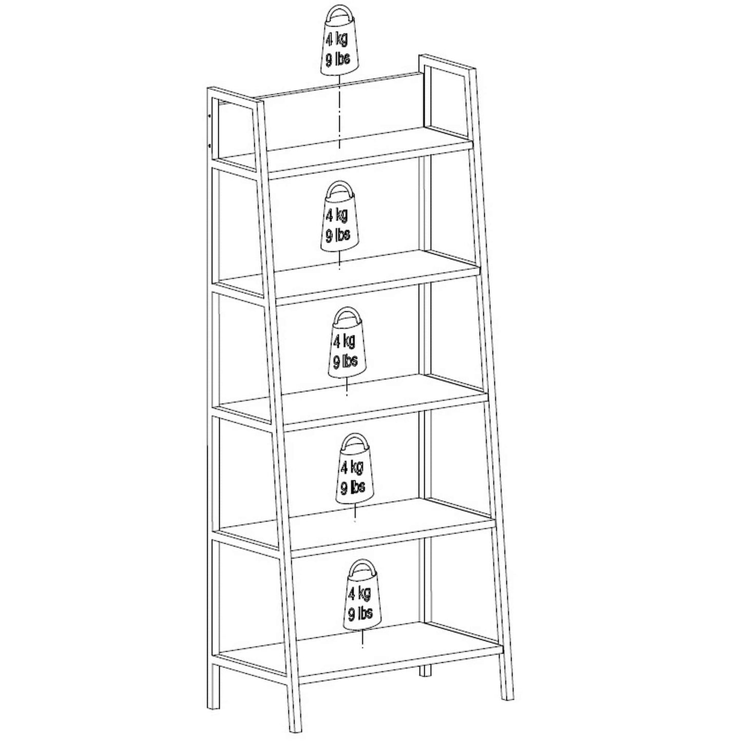 Zion 59" H x 24" W Iron Framed Bookcase
