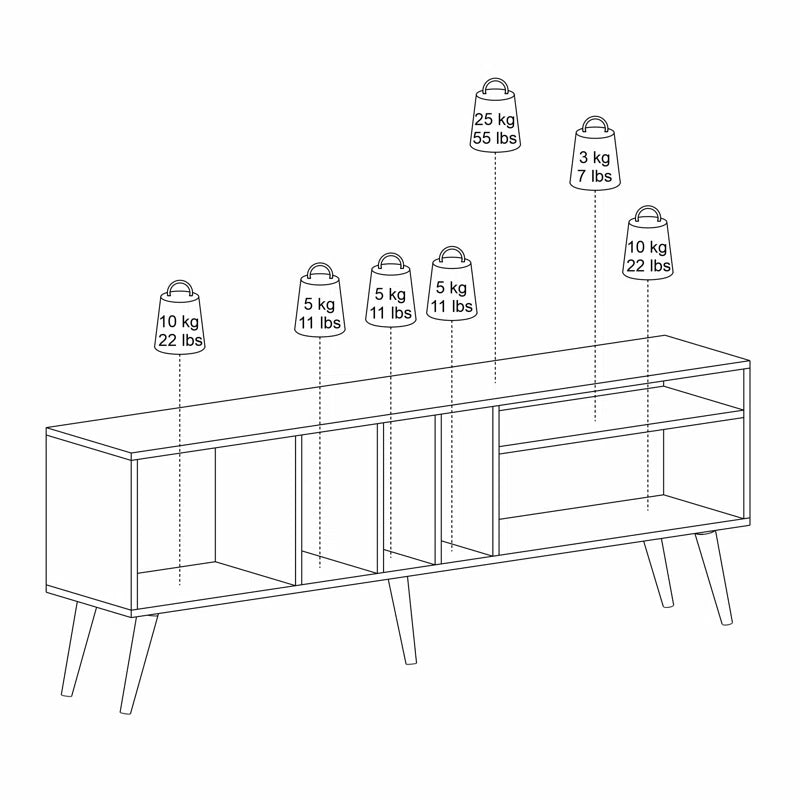 Neyto Modern TV Stand up to 80"