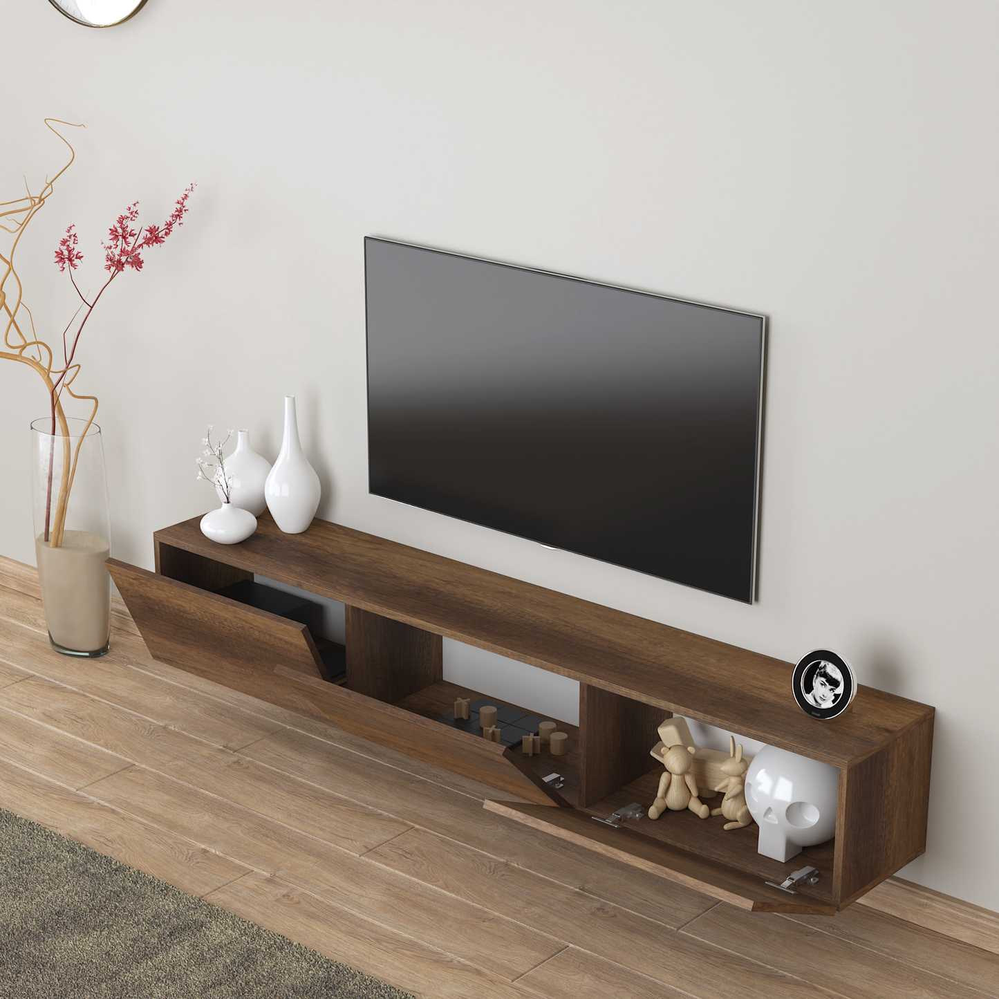 Colima Baroc Floating TV Stand Up to 80" TVs