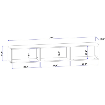 Colima White Floating TV Stand Up to 80" TVs