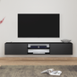 Waco Black Floating TV Stand Up to 80" TVs