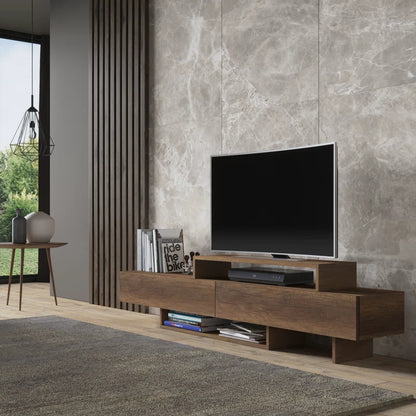 Zen Walnut Minimalist TV Stand Up to 65"