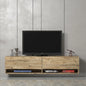 Austin Pine Color Modern Floating TV Stand Up to 80"
