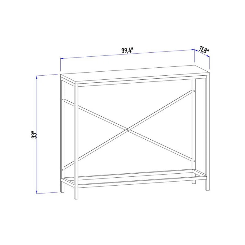 Daredo Industrial Console Table 39.5"