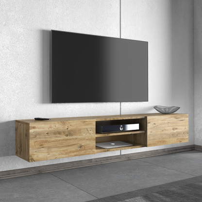 Waco Pine Floating TV Stand Up to 80" TVs