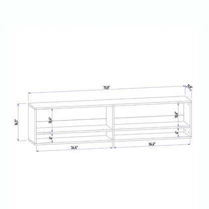 Austin White Color Modern Floating TV Stand Up to 80"