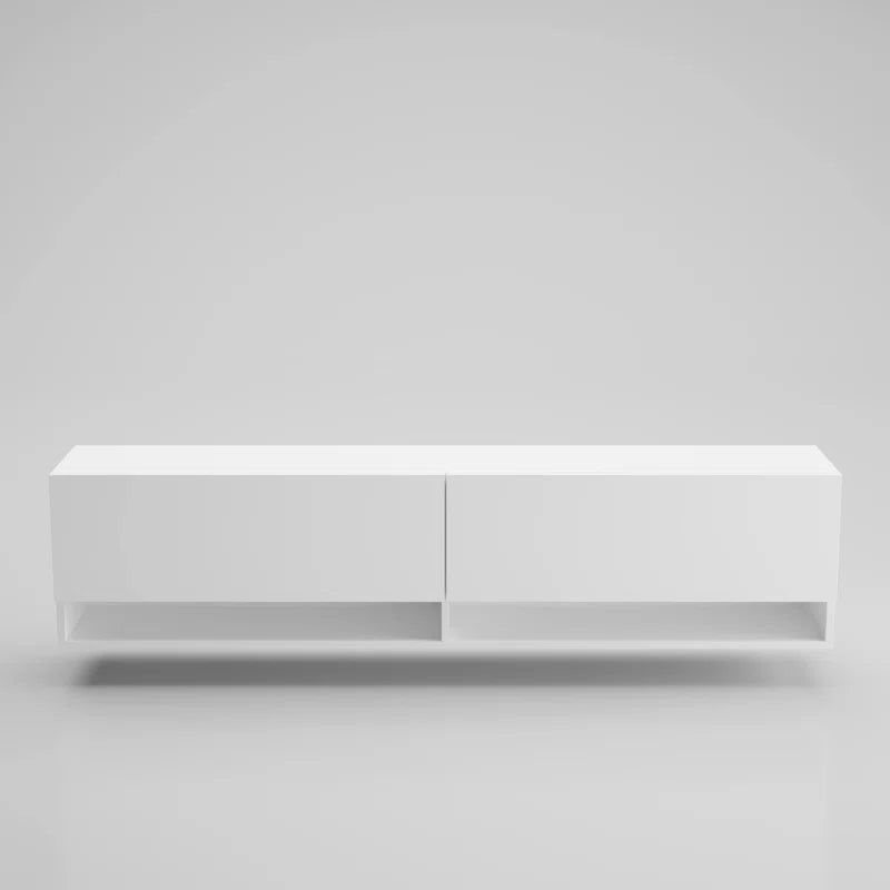 Austin White Color Modern Floating TV Stand Up to 80"
