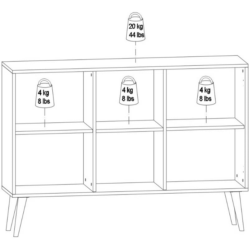 Cinderella Mid Century Modern Console Table 55"