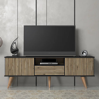 Latte Modern Fluted TV Stand Up to 80"