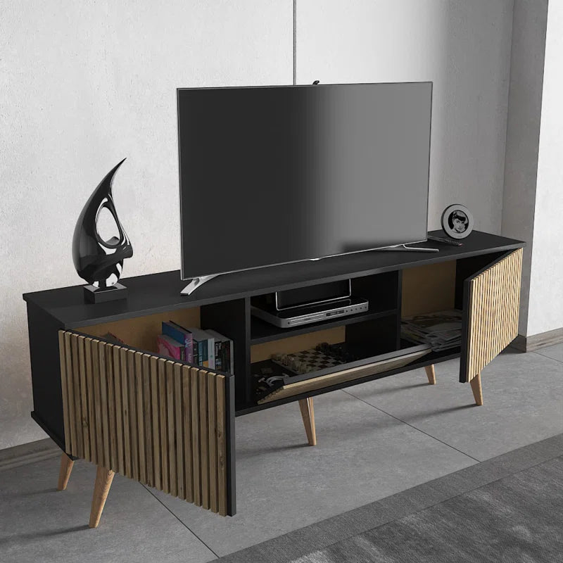 Latte Modern Fluted TV Stand Up to 80"