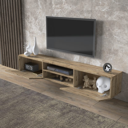 Waco Pine Floating TV Stand Up to 80" TVs