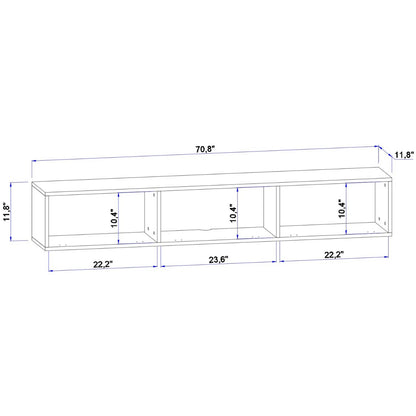 Waco Zebra Floating TV Stand Up to 80" TVs