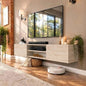 Waco Travertine Beige Floating TV Stand Up to 80" TVs