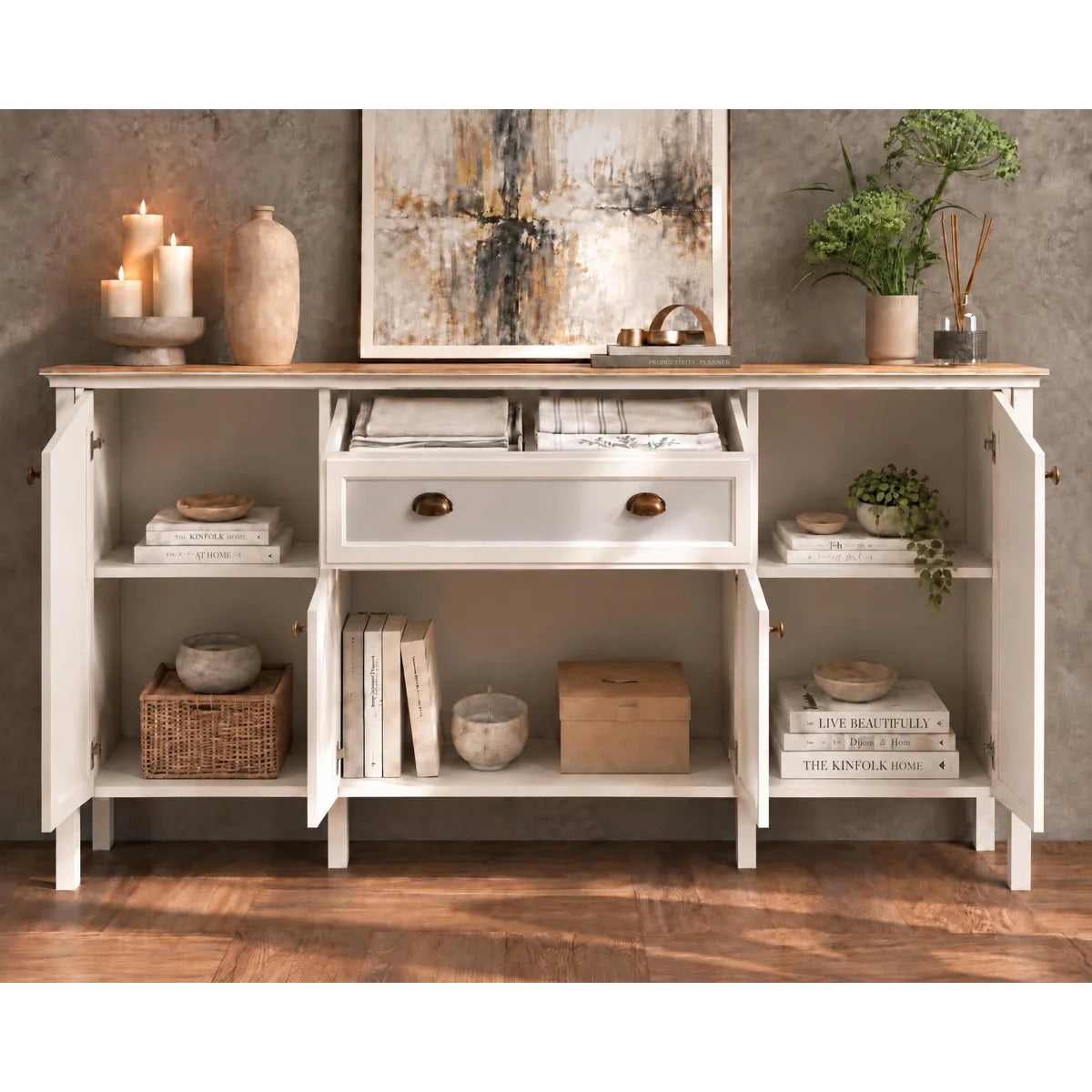 Tilio 80" Extra Wide Sideboard (4-Door and 1 Drawers )