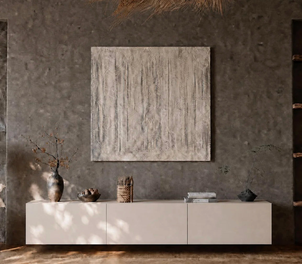 Colima Mink Beige Floating TV Stand Up to 80" TVs