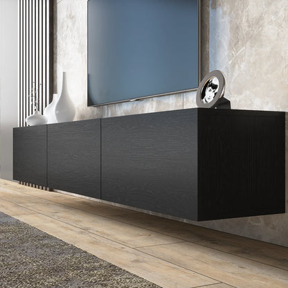 Colima Black Floating TV Stand Up to 80" TVs
