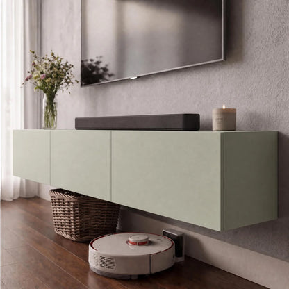 Colima Sage Green Floating TV Stand Up to 80" TVs