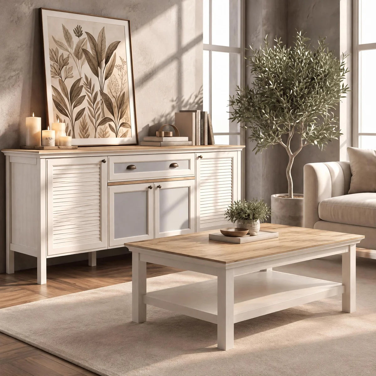 Tilio 80" Extra Wide Sideboard (4-Door and 1 Drawers )