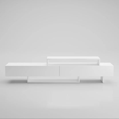 Zen White  Minimalist TV Stand Up to 65"