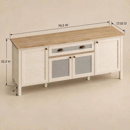 Tilio 80" Extra Wide Sideboard (4-Door and 1 Drawers )
