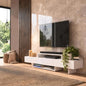 Zen White  Minimalist TV Stand Up to 65"